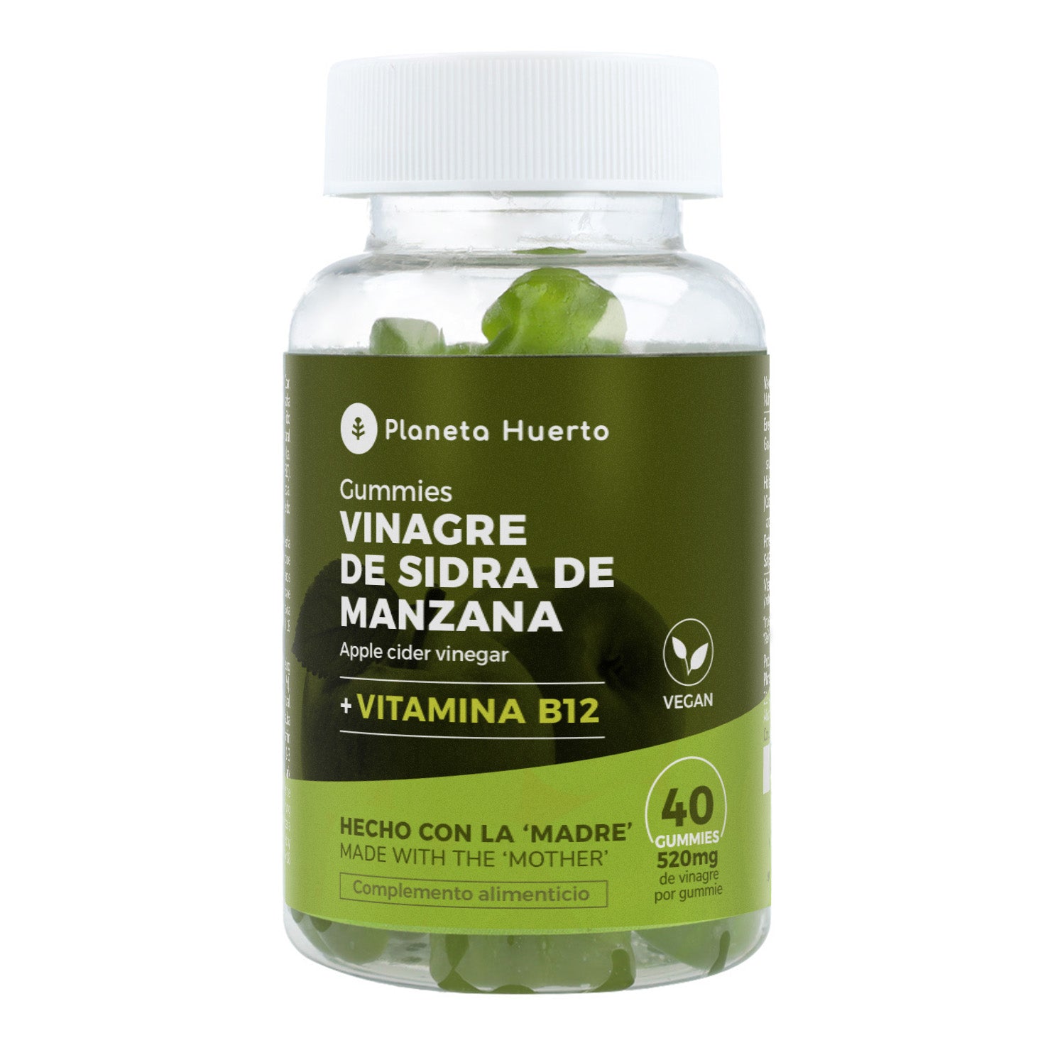 Gummies de Vinagre de Manzana sin filtrar Planeta Huerto 40 gominolas