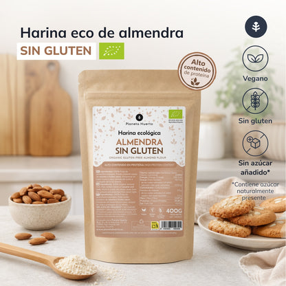 Harina de Almendra Sin Gluten ECO Planeta Huerto 400gr