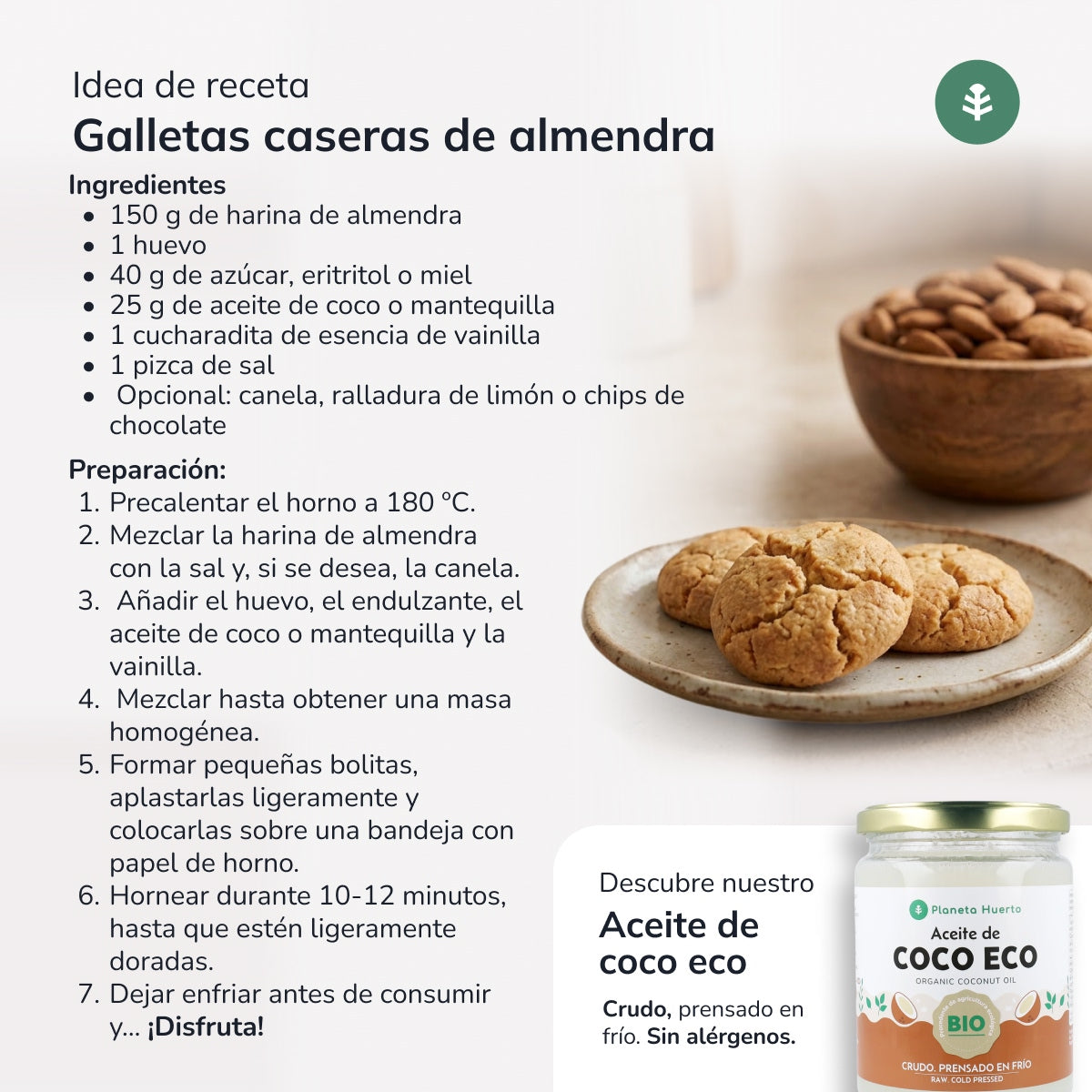 Harina de almendra ECO Planeta Huerto 250 g