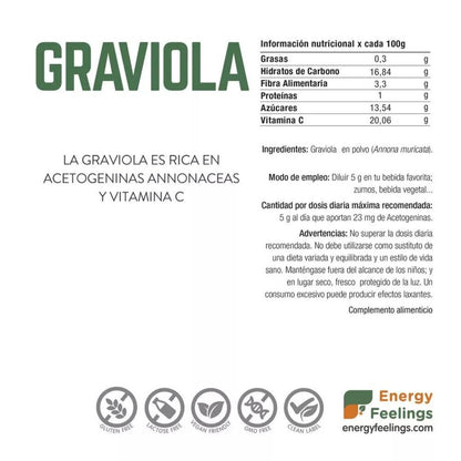Graviola deshidratada en polvo Energy Feelings 1 kg