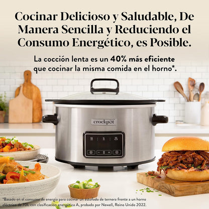 Crockpot Olla digital de cocción lenta digital Sizzle &amp; Stew 6.5 L CSC112X (Reacondicionado)