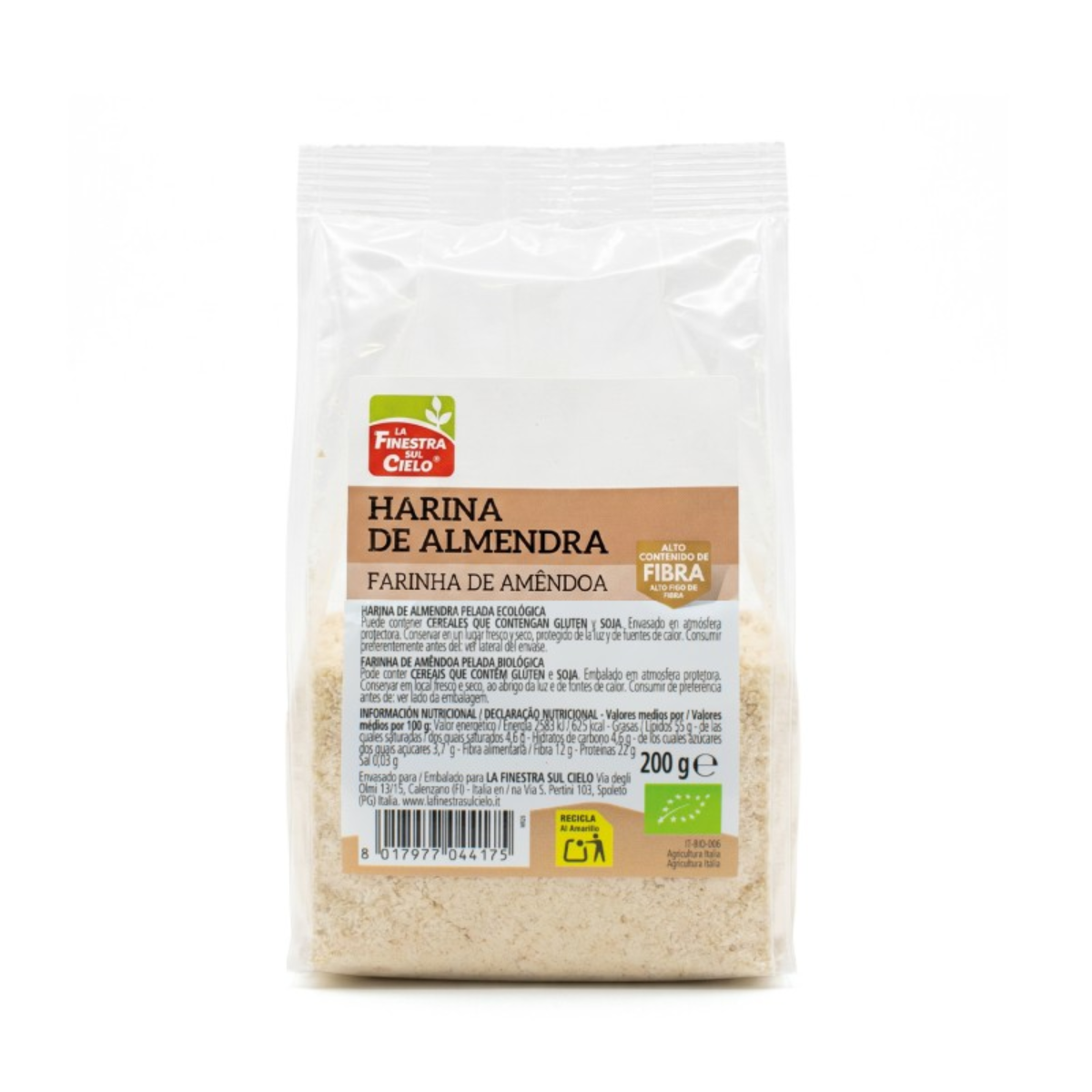 Harina de Almendra BIO La Finestra sul Cielo 200g