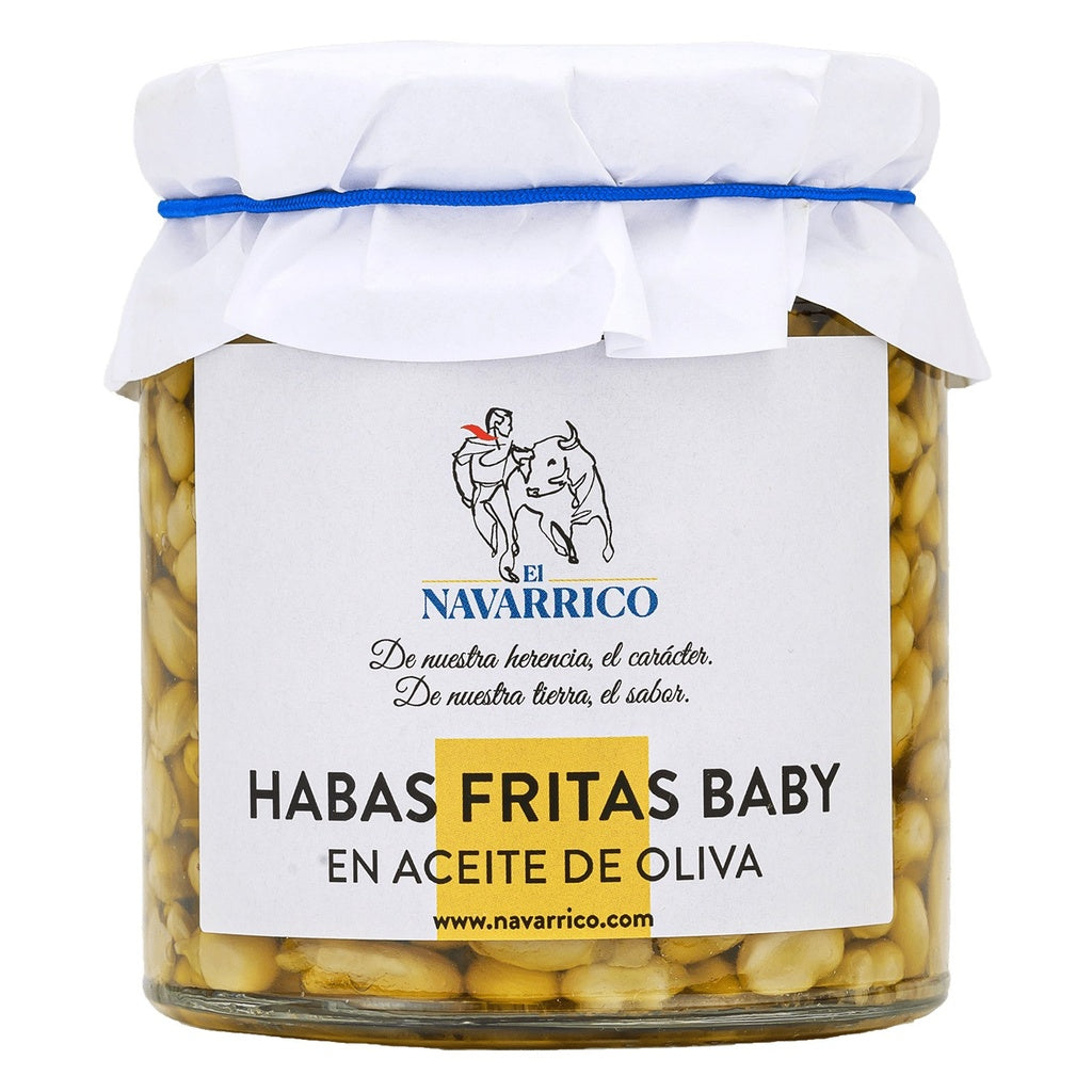Habas fritas baby El Navarrico frasco 250 ml
