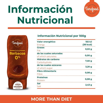 Salsa Zero Barbacoa Torafood 330ml