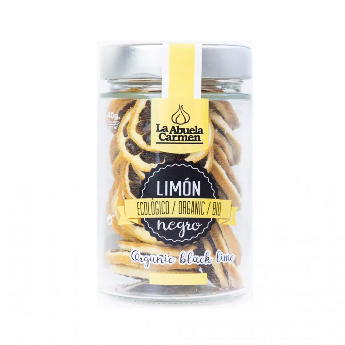Limón negro en rodajas ecológico, La abuela Carmen, 40g