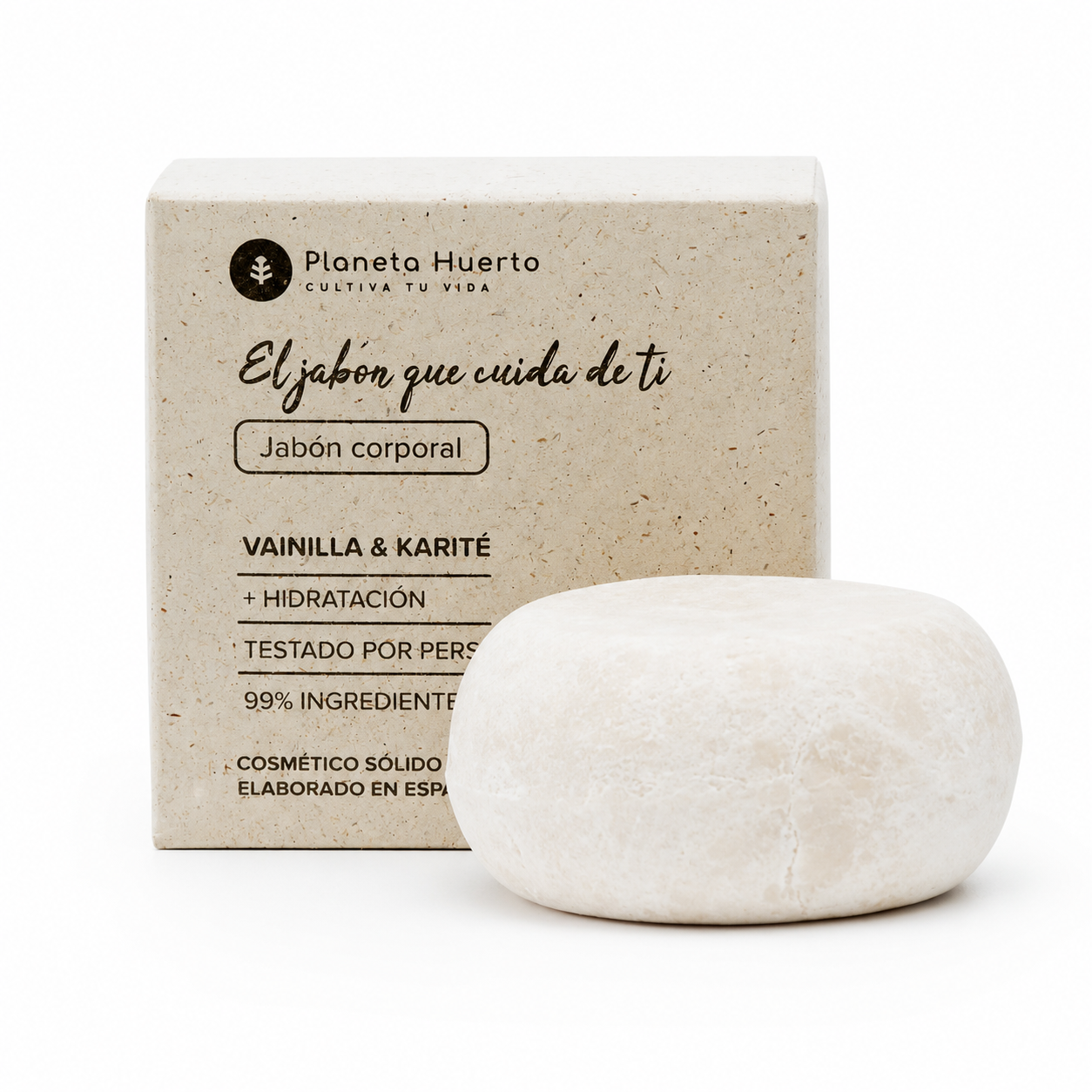 Jabón sólido corporal Vainilla y Karité Planeta Huerto 85 gr