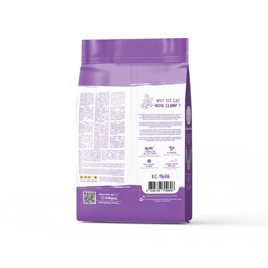 Pack 6 Kit Cat Arena Eco Nova Clump - Lavender 7 L Arena para gatos - Floral Suave y Relajante