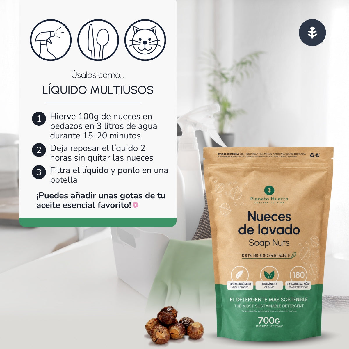 Nueces de Lavado Planeta Huerto 700 gr