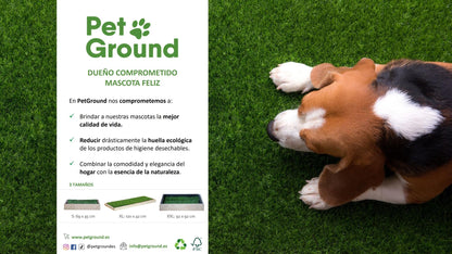Pack PetGround, Cama de césped natural Para Conejos, Caja De Madera, Accesorio, Mueble Xxl: 92 X 92 Cm_4