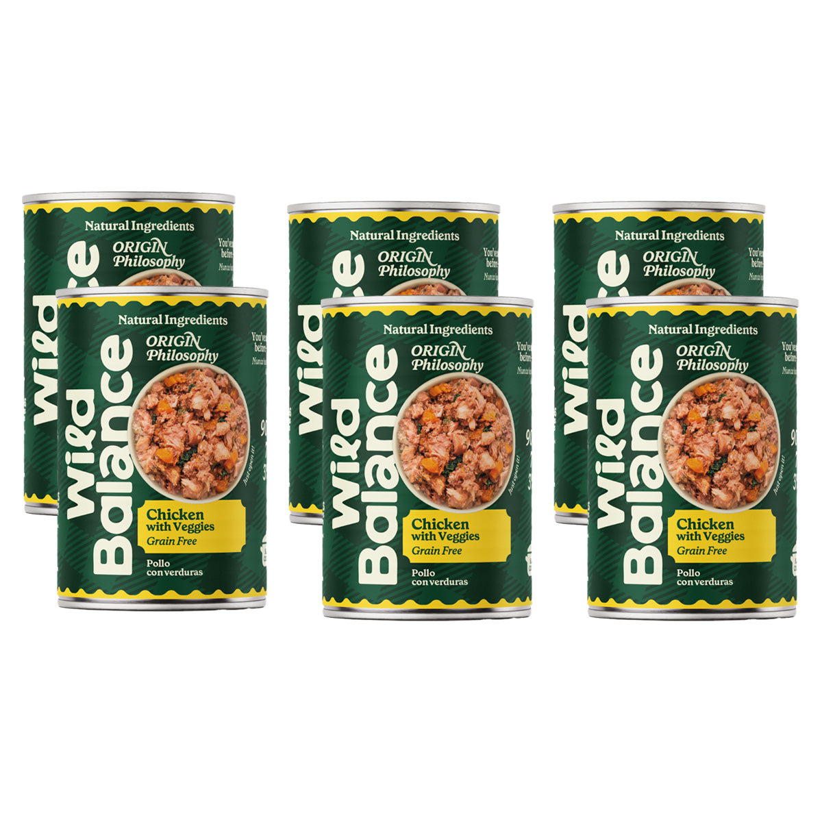 Pack Pollo barf para perros 6 x 400 g Wild Balance