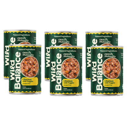 Pack Pollo barf para perros 6 x 400 g Wild Balance