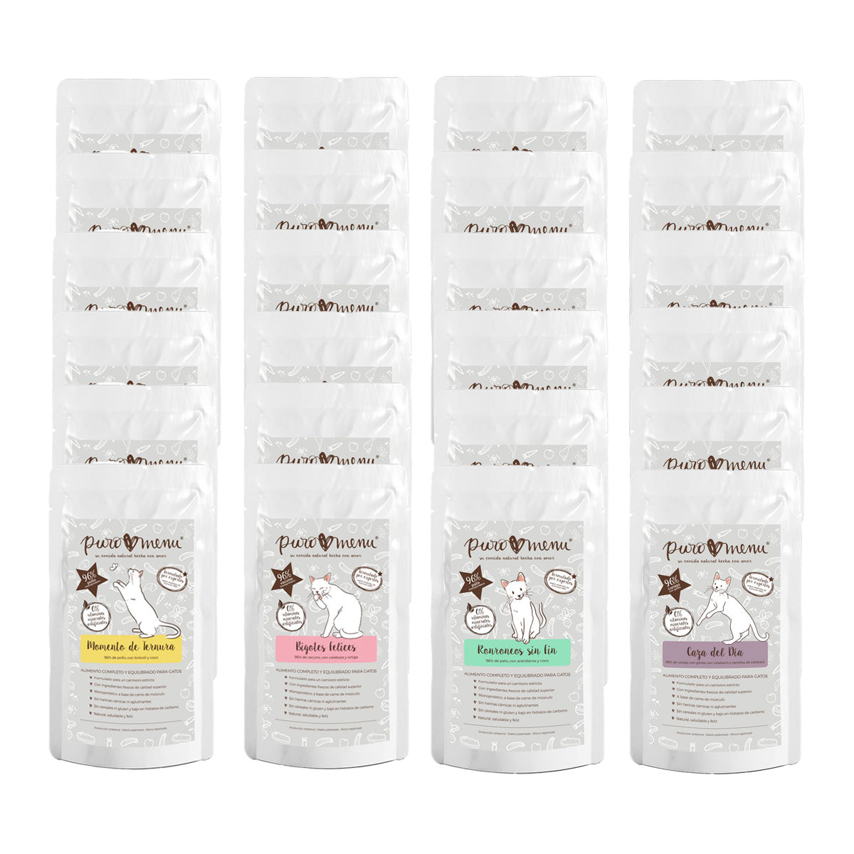 Multipack Comida Húmeda BIO para gatos Puromenu 24x100g