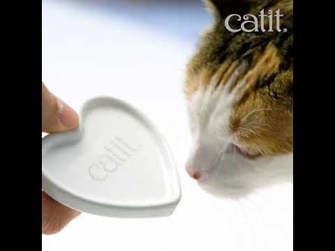 Plato para snack líquido Creamy forma de corazón Catit