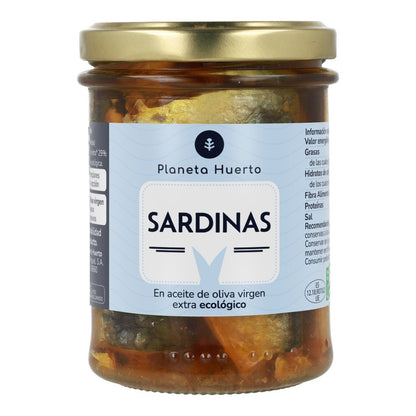 Pack Melva, Caballa, Bonito y Sardinas en aceite de oliva virgen ECO, Planeta Huerto