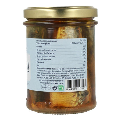 Pack Melva, Caballa, Bonito y Sardinas en aceite de oliva virgen ECO, Planeta Huerto