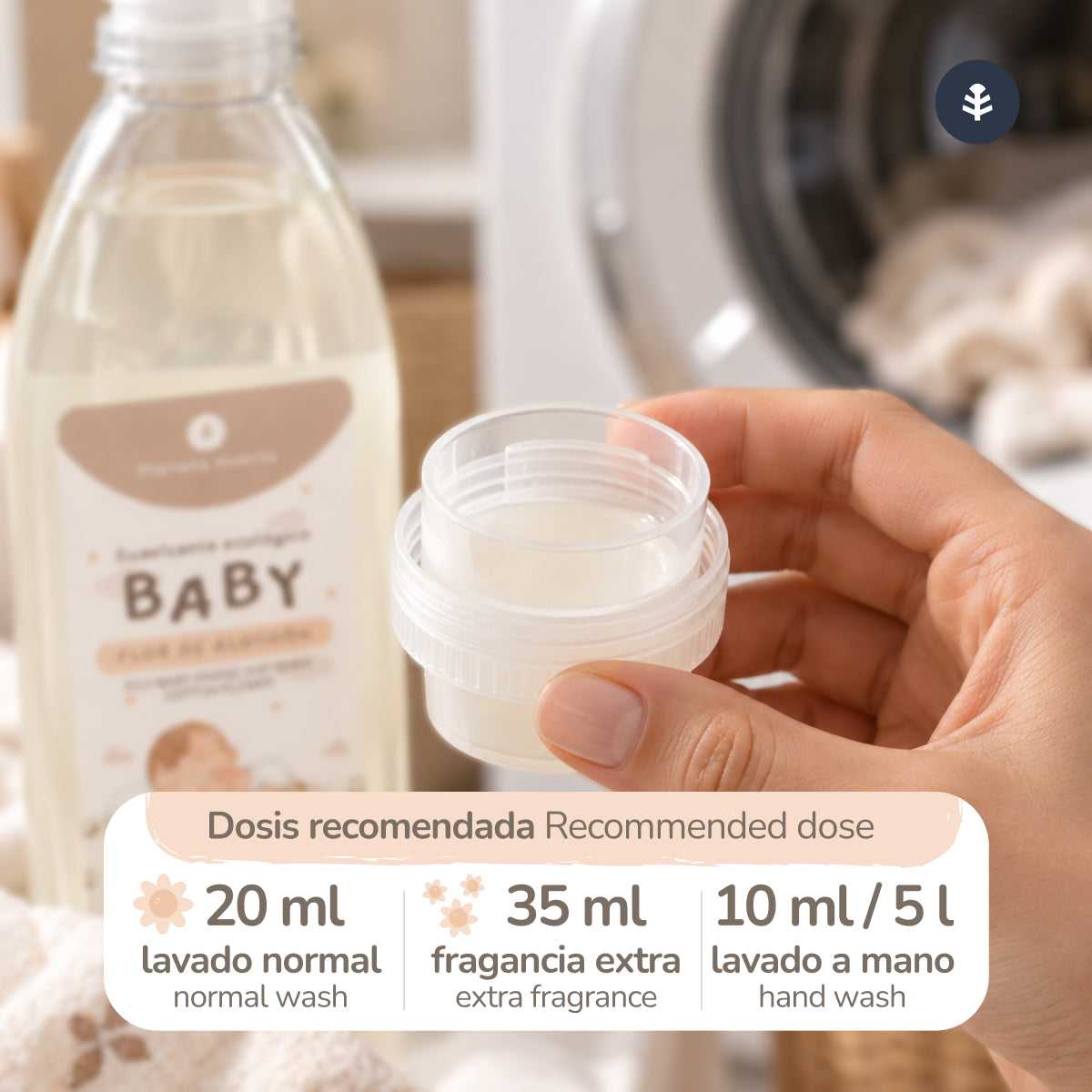 Baby Suavizante para ropa Flor de Algodón ECO Planeta Huerto 750 ml