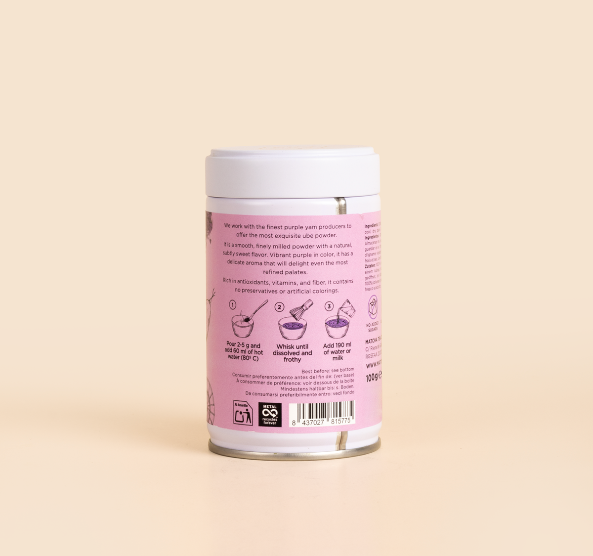 Etiquetado Ube en polvo Matcha & CO 100 g